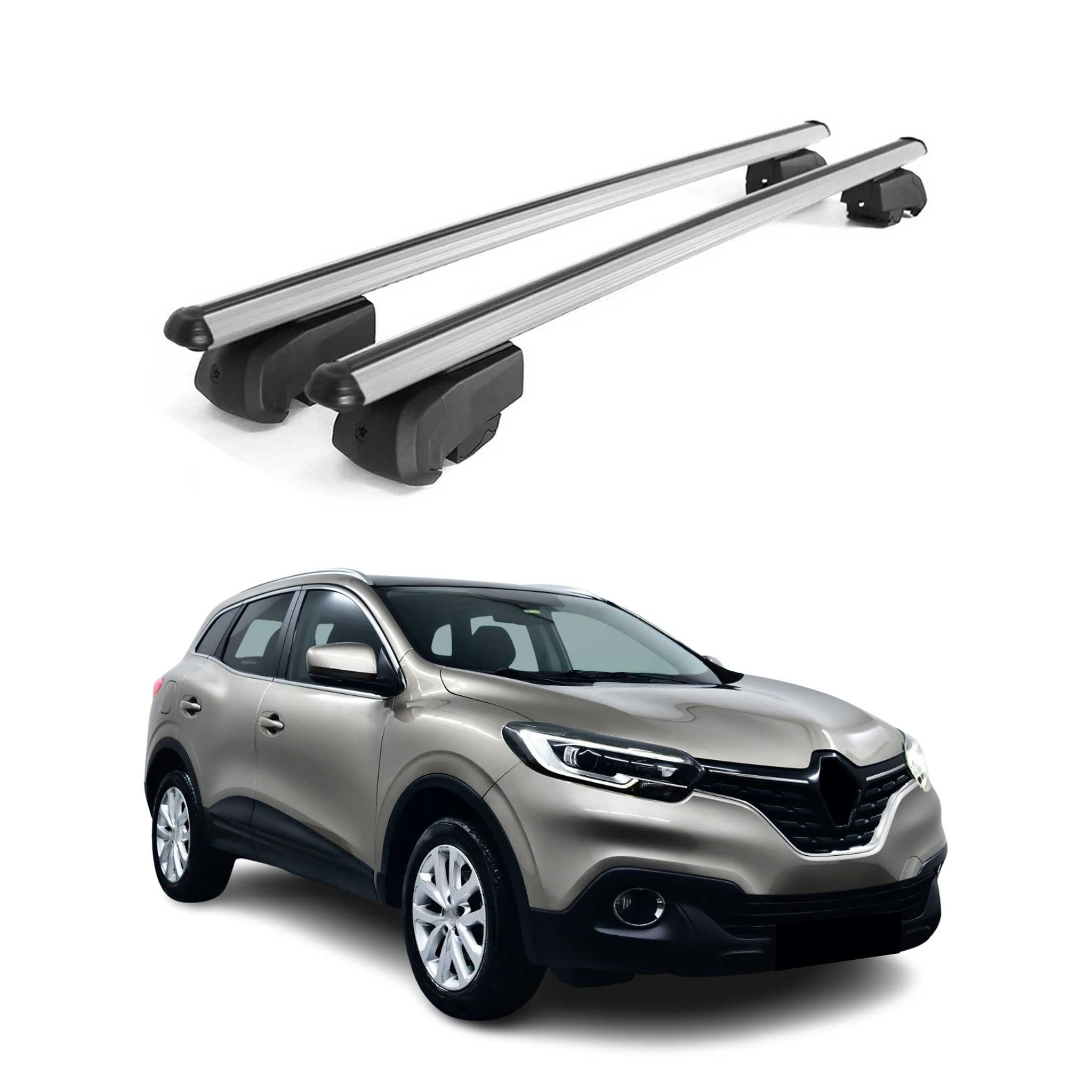 2015-2022 Renault Kadjar Roof Rack Cross Bars Silver