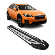 2013-2015 Subaru XV Crosstrek Running Boards Side Steps Silver & Black