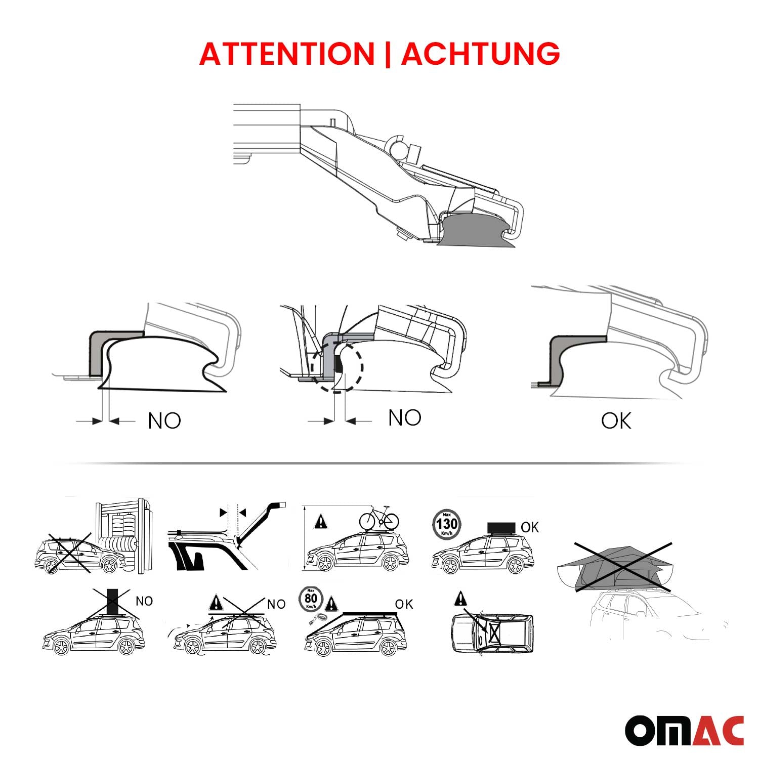 2015-2026 Audi Q3 Roof Rack Cross Bars Silver