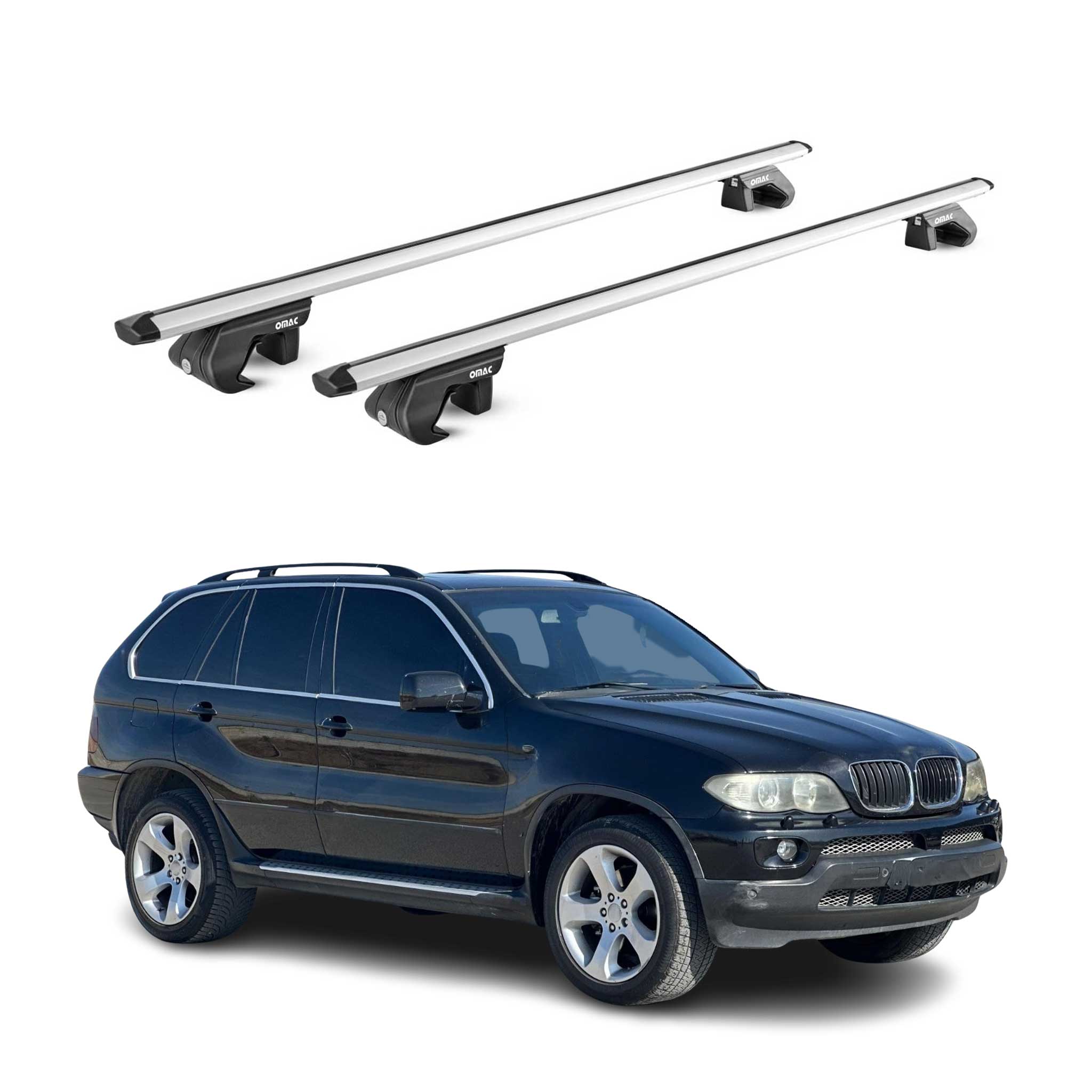 2000-2013 BMW X5 E53 E70 Roof Rack Cross Bars Silver