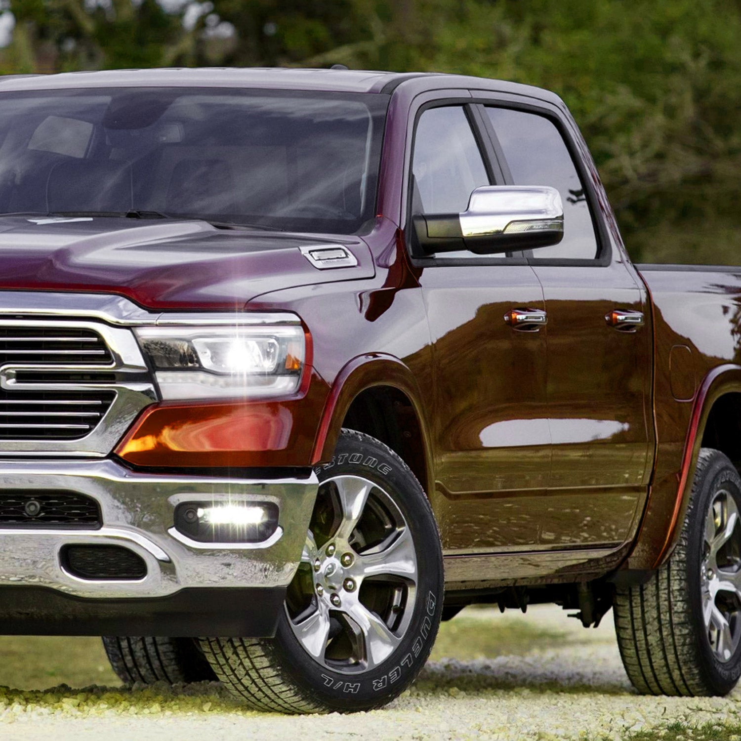 2019-2024 Dodge RAM 1500 Chrome Manual Fold & Heated Side Mirror Driver