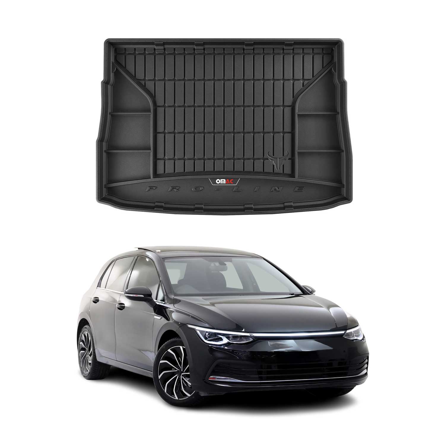2022-2024 VW Golf R Mk8 Premium Cargo Liner Trunk Mat All Weather Heavy Duty Upper Trunk