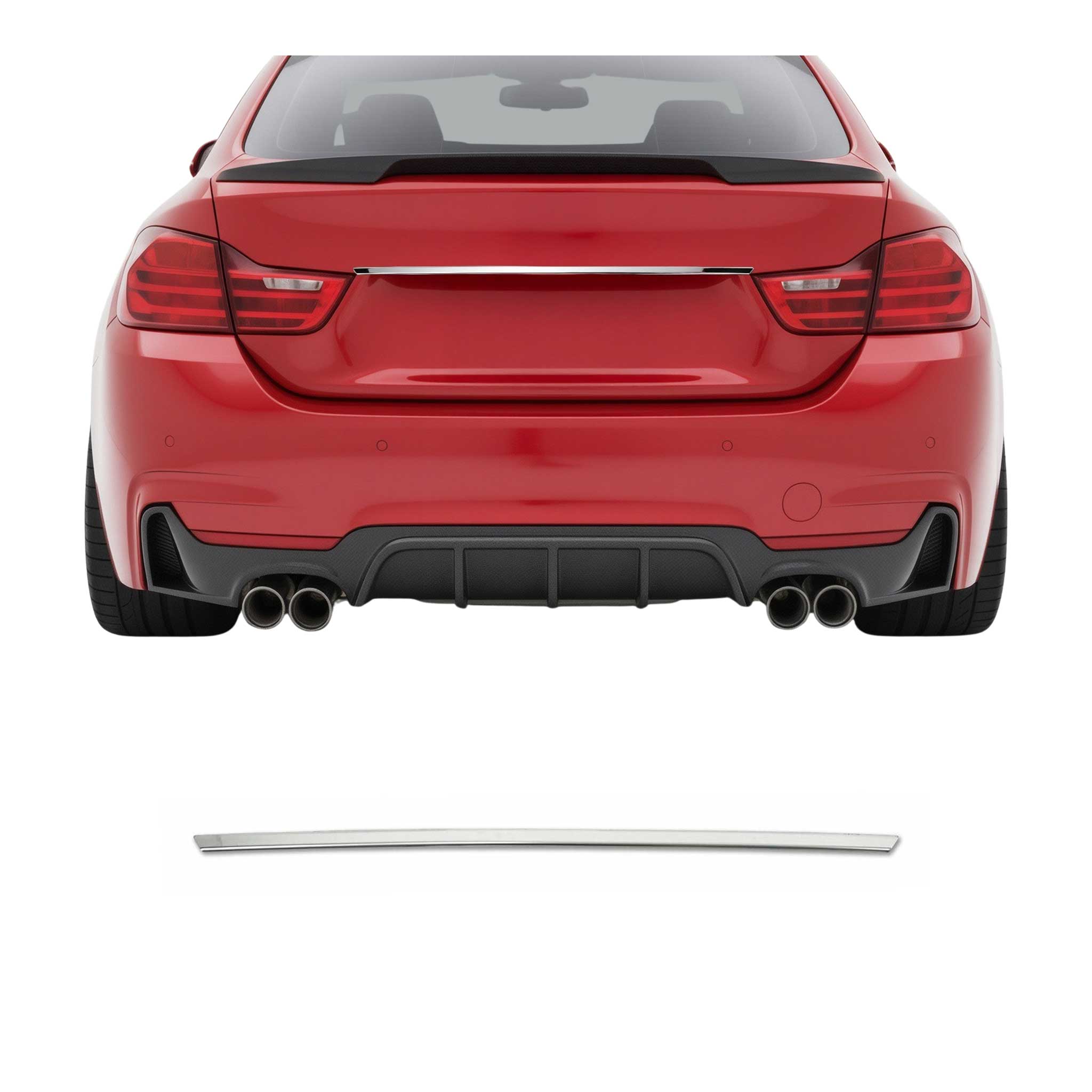 2008-2013 Audi A3 Sportback Trunk Tailgate Door Handle Cover Stainless Steel Silver