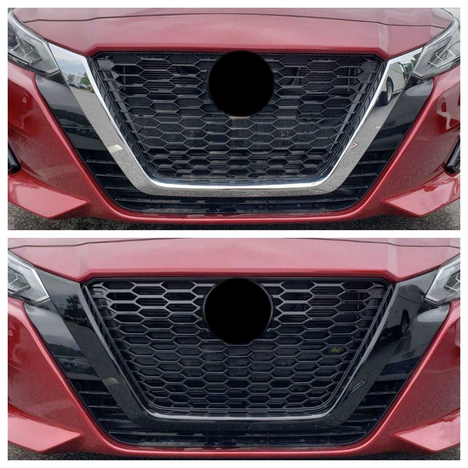2019-2022 Nissan Altima Grille Overlay Gloss Black 1Pcs ABS Plastic