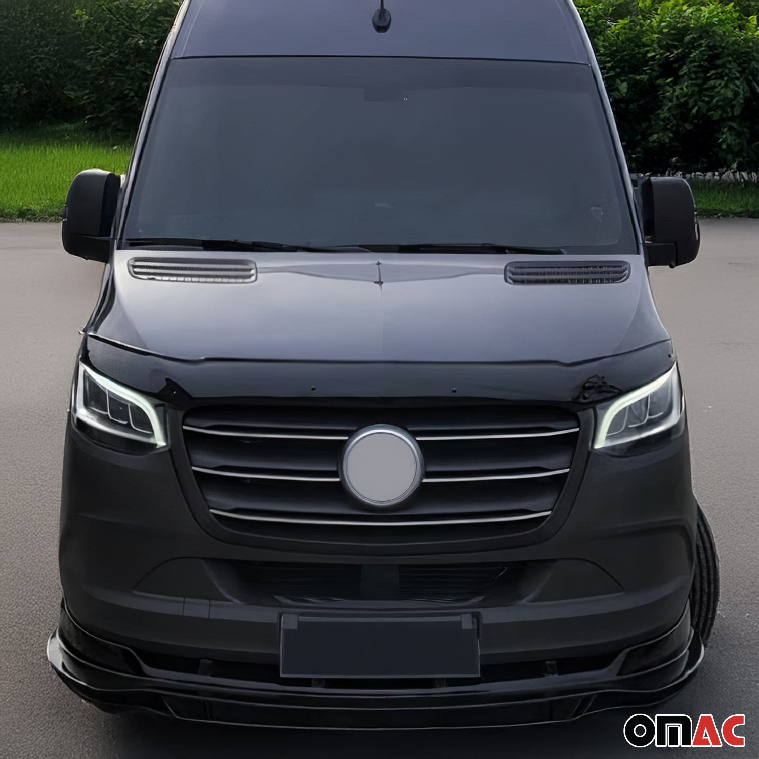 2019-2026 Mercedes Sprinter W907 910 Front Bumper Lip Splitter Black 1 Pc