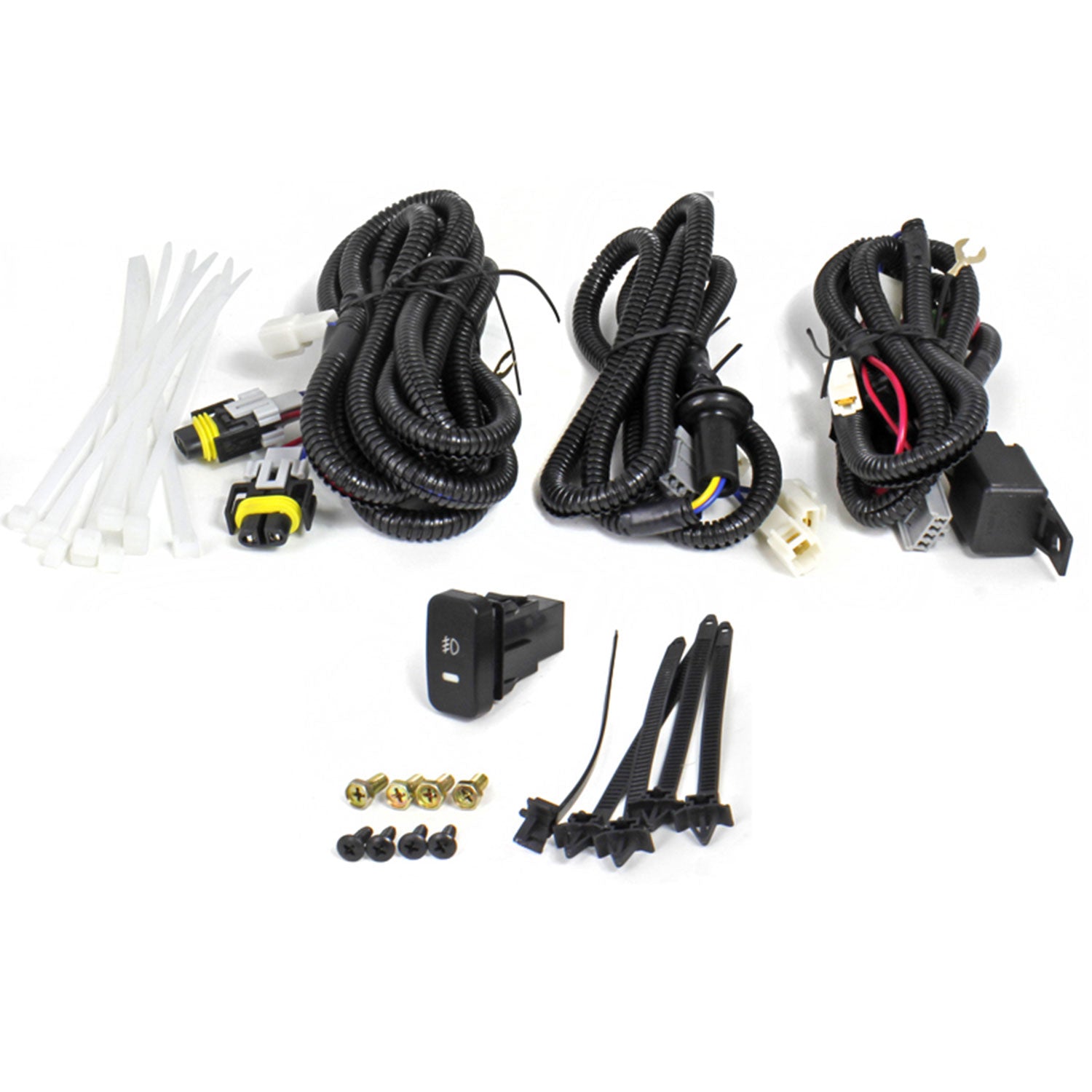 2010-2011 Honda CR-V H11 Fog Lights Kit w/Switch & Wiring Harness Chrome/Clear