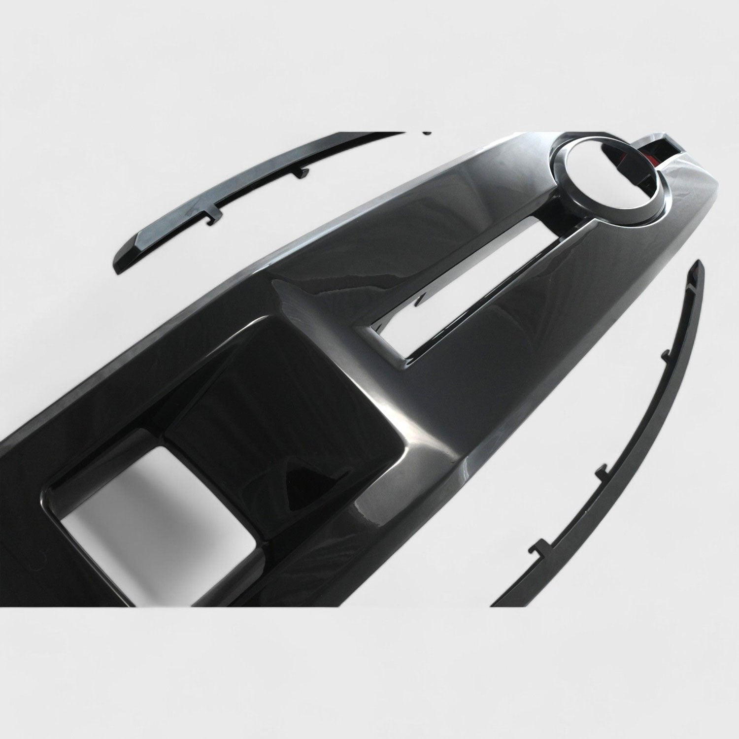 2018-2020 Ford F-150 Grille Overlay Gloss Black 3Pcs ABS Plastic