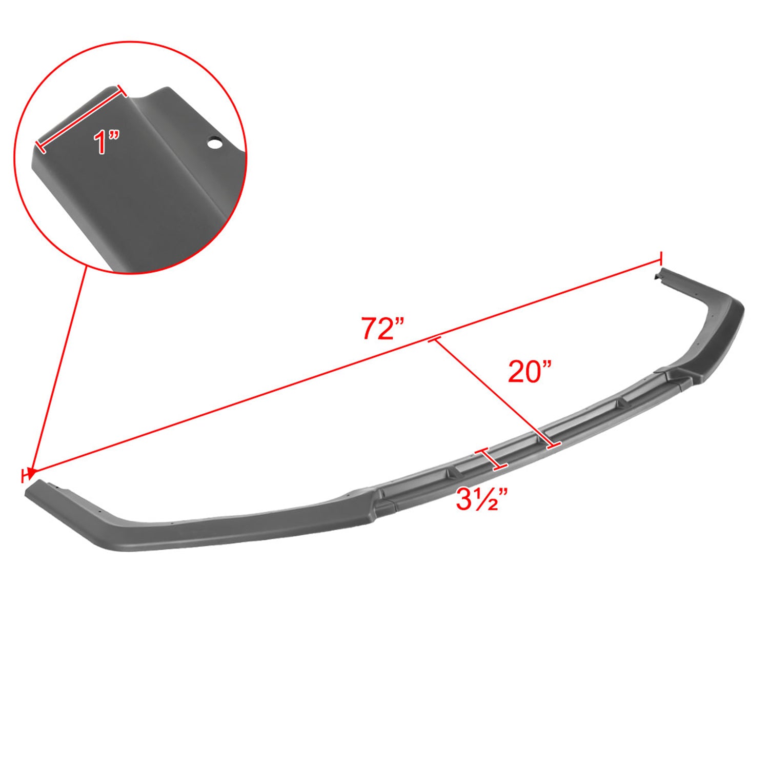 2017-2021 Honda Civic Si Matte Black 3Pcs Front Bumper Lip Spoiler Kit