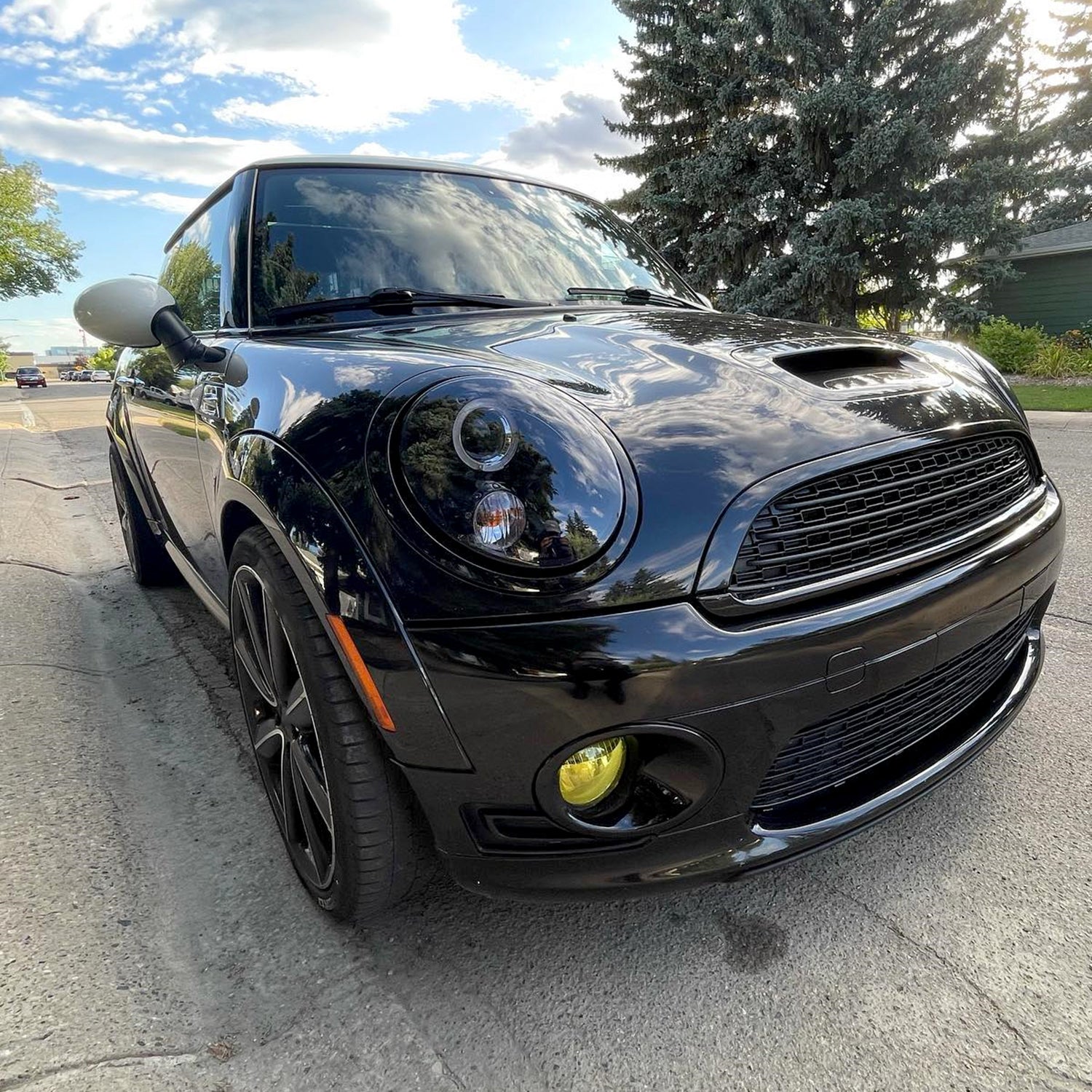 2007-2015 Mini Cooper R55 R56 R57 R58 R59 Halo Projector Headlights Black