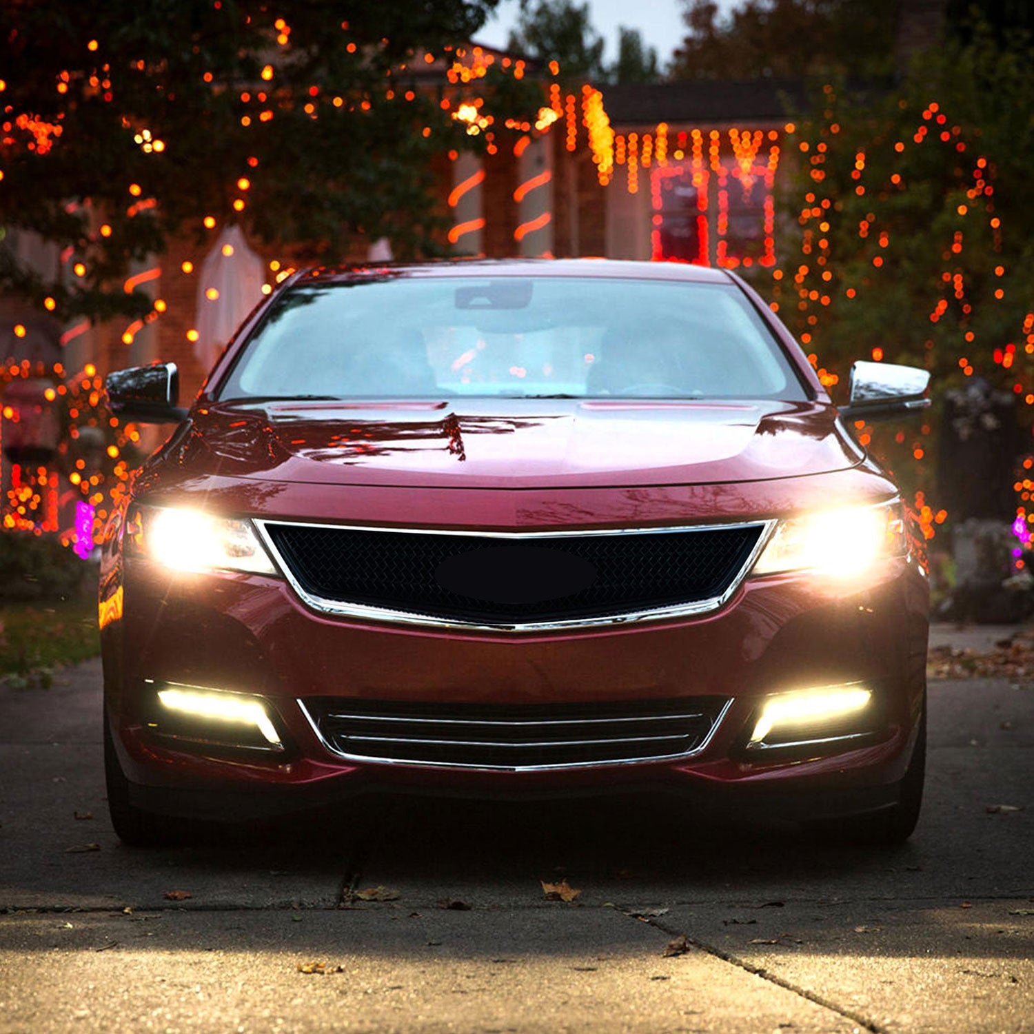 2013-2020 Chevrolet Impala Grille Overlay Gloss Black 1Pcs ABS Plastic