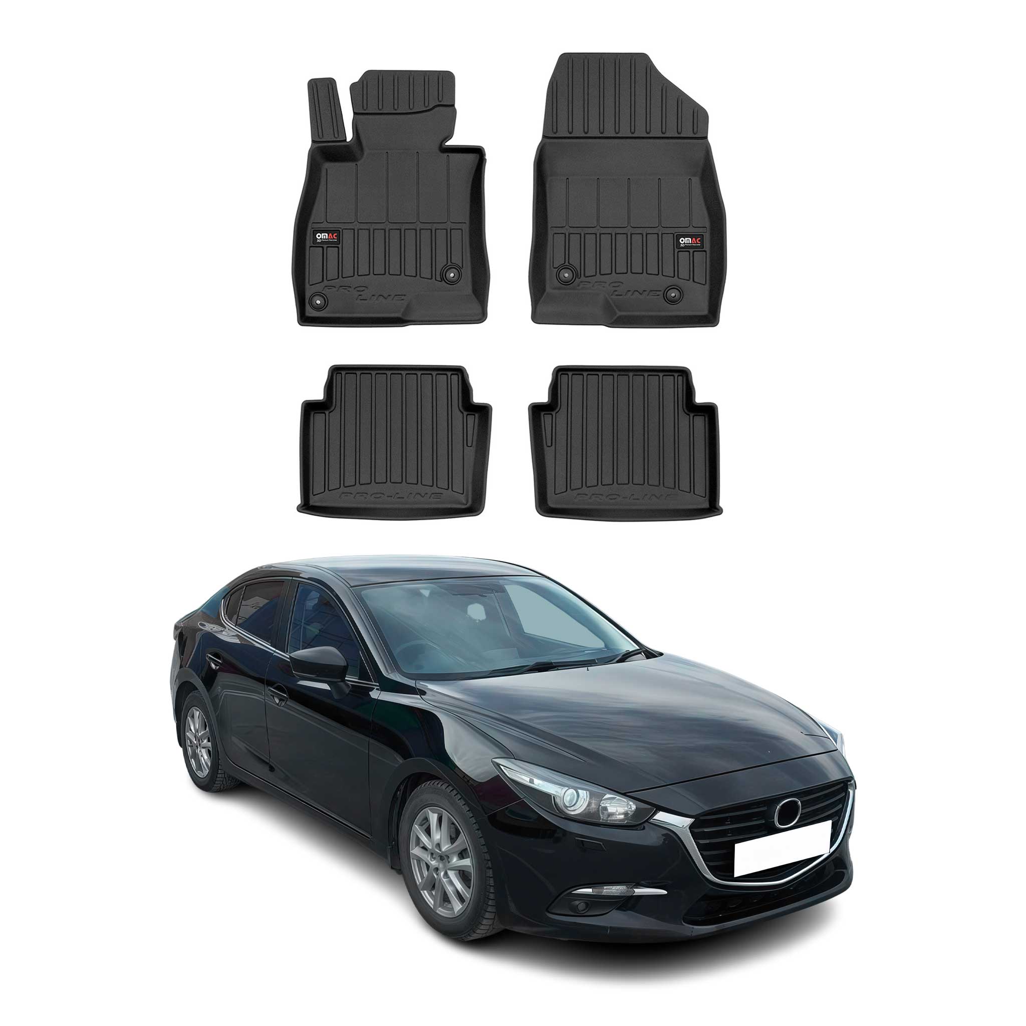 2014-2018 Mazda 3 Premium Floor Mats Liners Full Set All Weather Heavy Duty