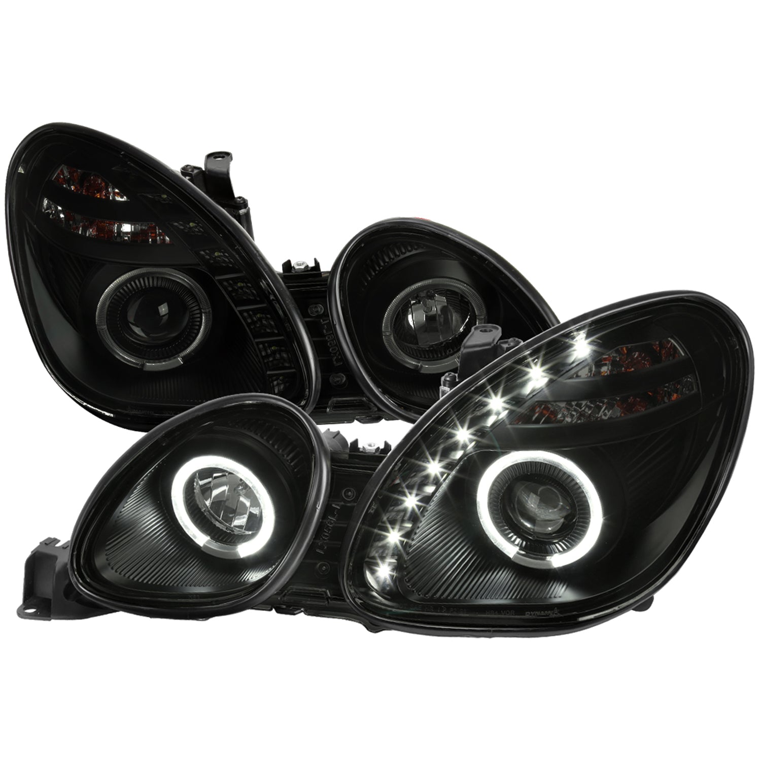 1998-2005 Lexus GS300/GS400/GS430 Halo Projector Headlights LED Light Smoke