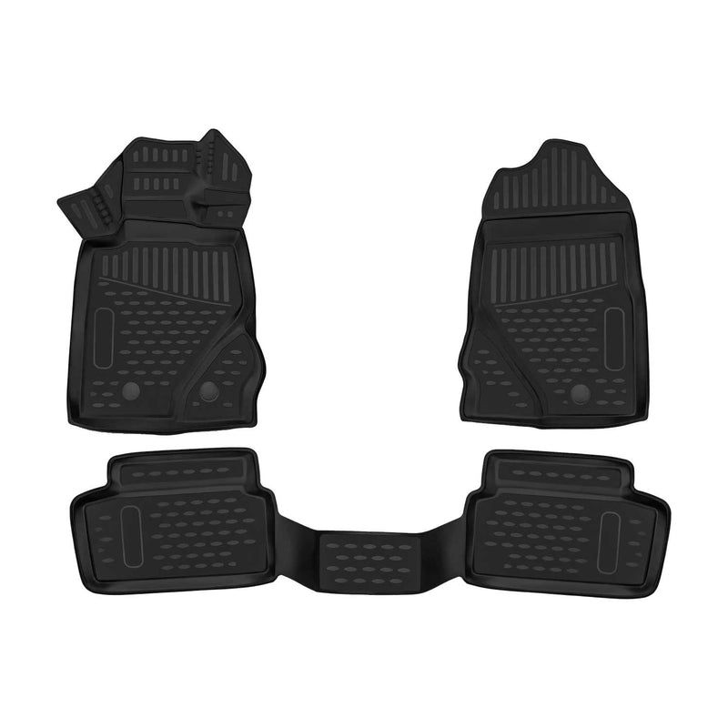 2021-2024 Ford Bronco 2 Door Floor Mats Liners Full Set All Weather Black