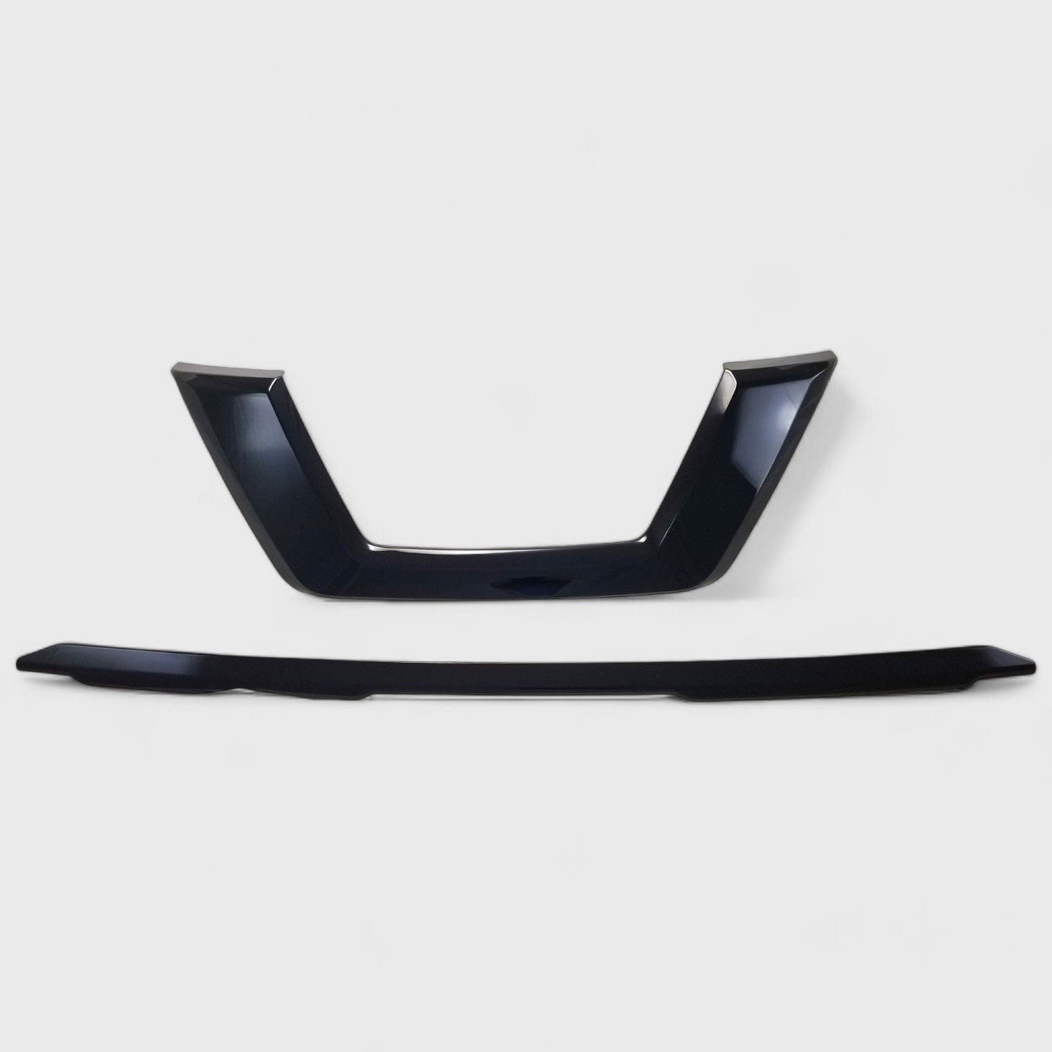2018-2020 Nissan Rogue Grille Overlay Gloss Black 2Pcs ABS Plastic