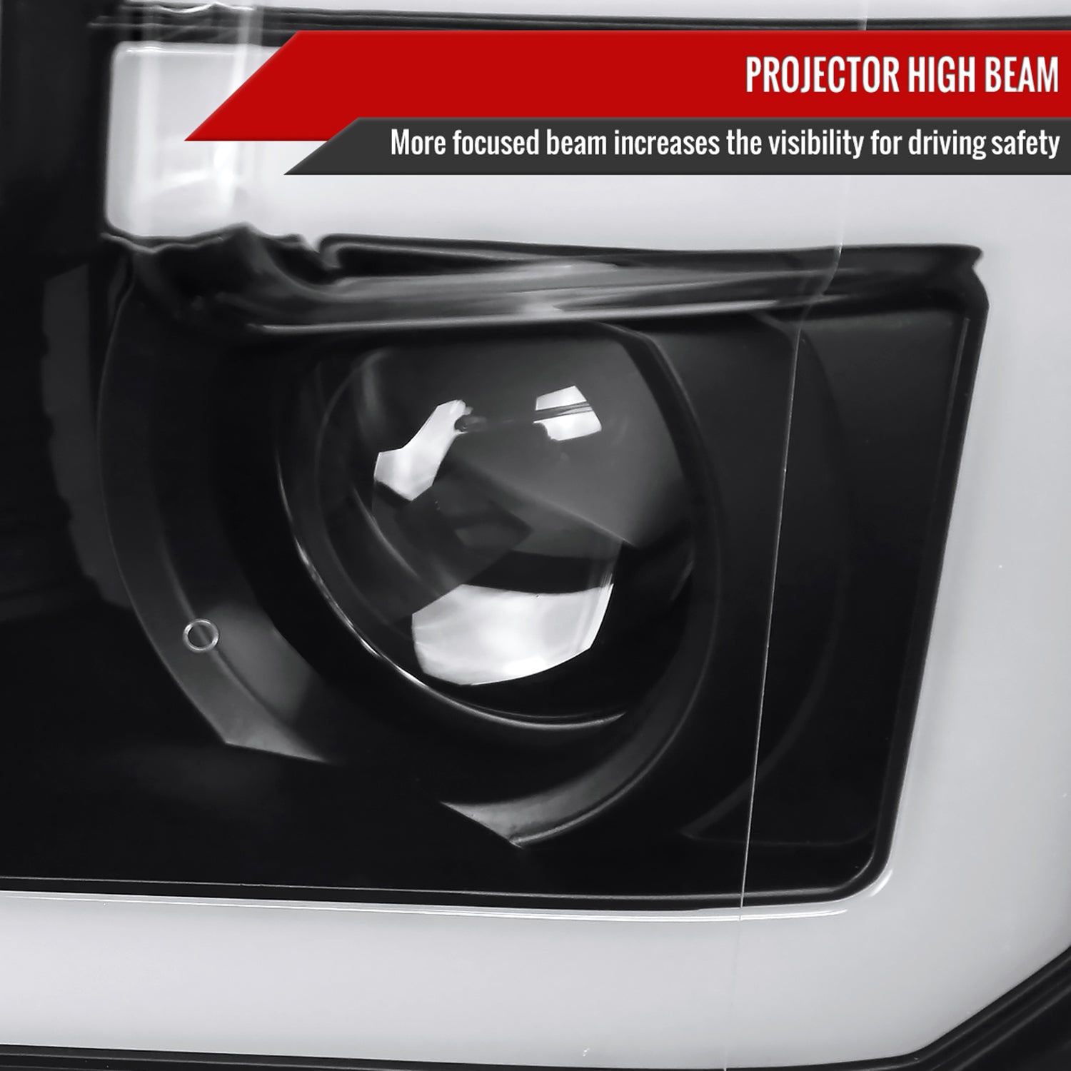 2015-2017 Ford F-150 LED Bar Projector Headlights Turn Signals Black / Clear