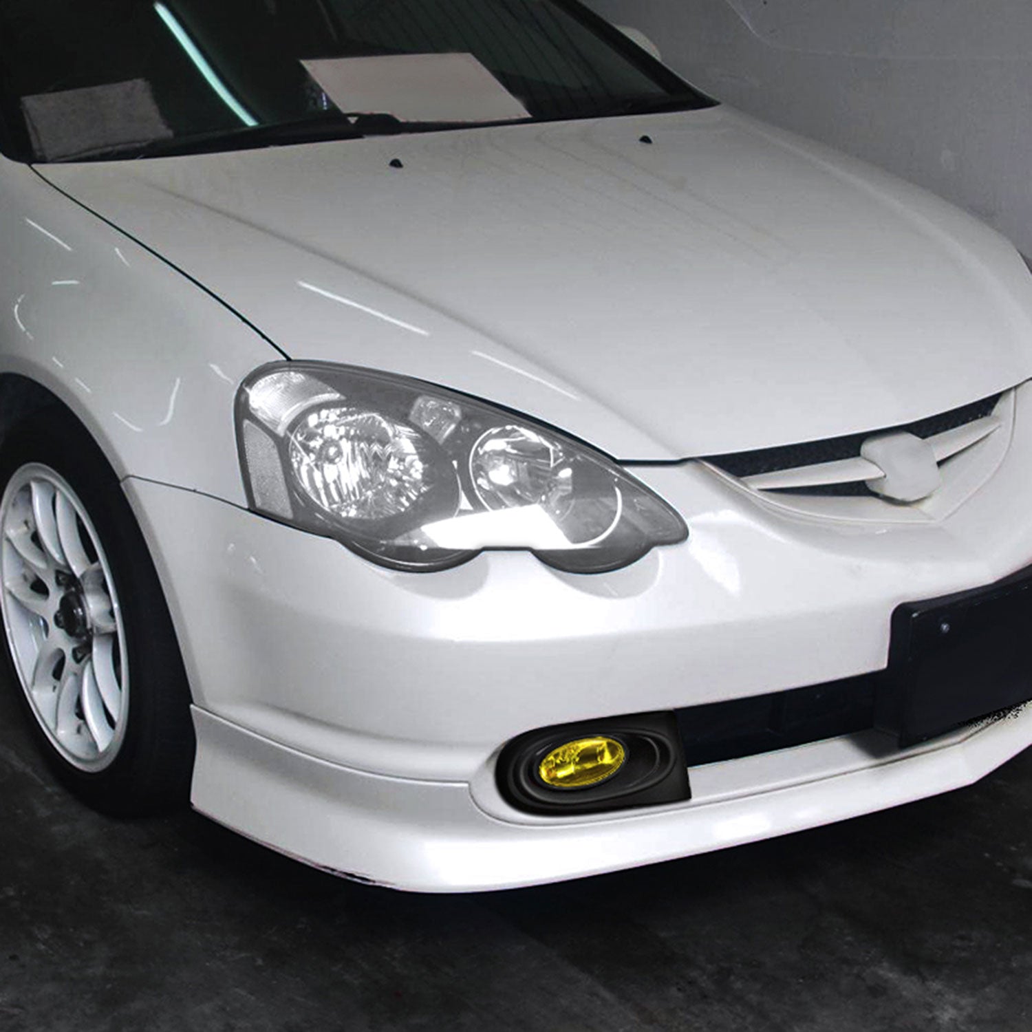 2002-2004 Acura RSX H11 Fog Lights Kit Chrome Housing/Yellow Lens
