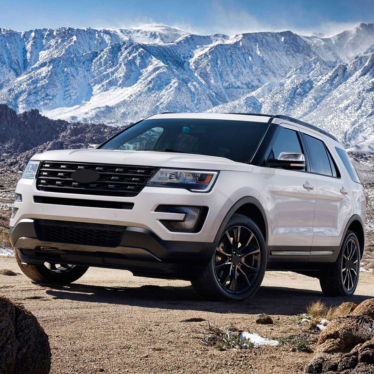 2016-2019 Ford Explorer Mirror Cover Caps Chrome 2Pcs ABS Plastic