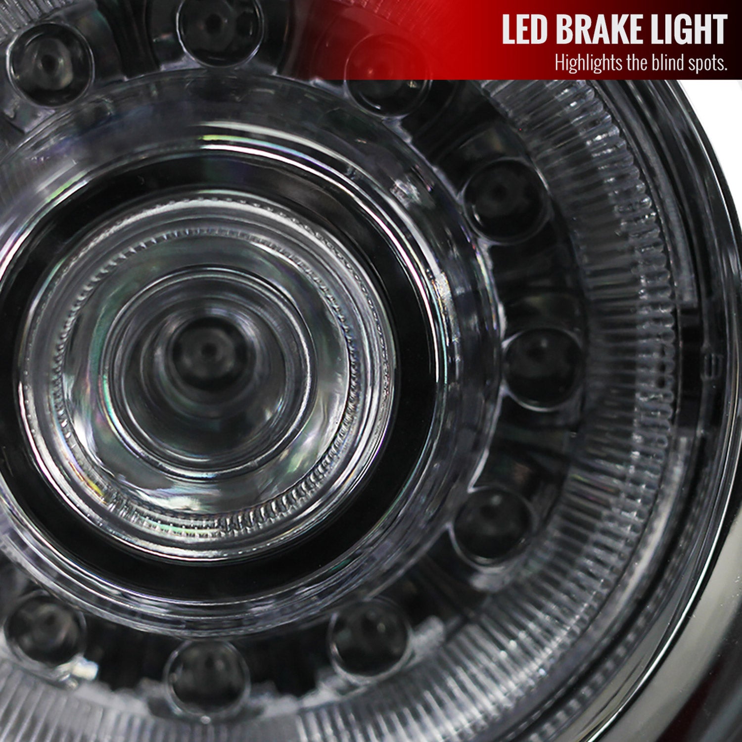 2005-2015 Toyota Tacoma LED Tail Lights Chrome Housing/Red Clear Lens