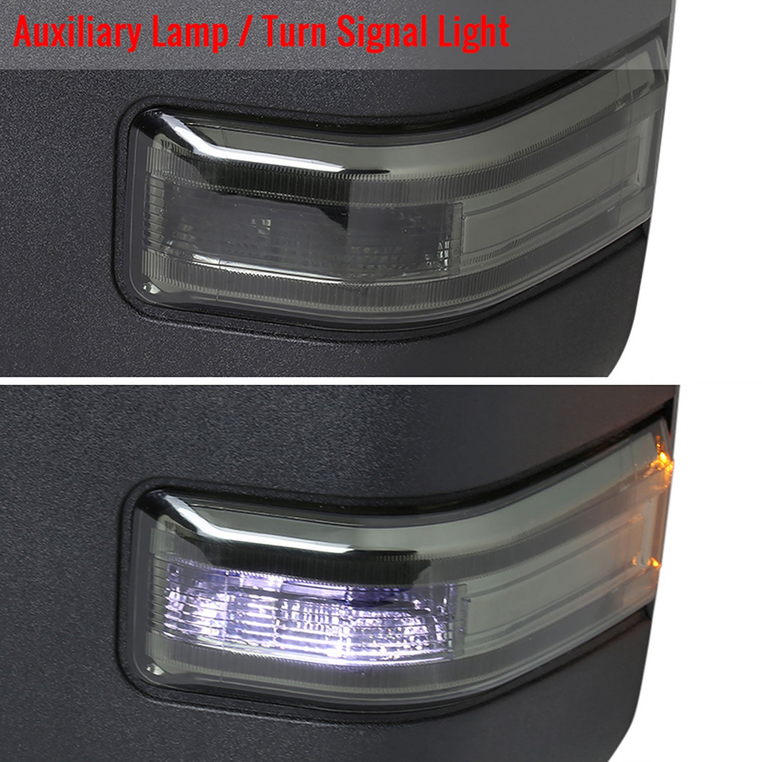 2017-2019 Ford F-250/350/450/550 Heated BSM ATS & Manual Towing Mirrors Smoke