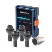 Wheel Lock Kit for Chrysler 200 M12X1.25 Bolt Chromed Black 4Locks & 1Key