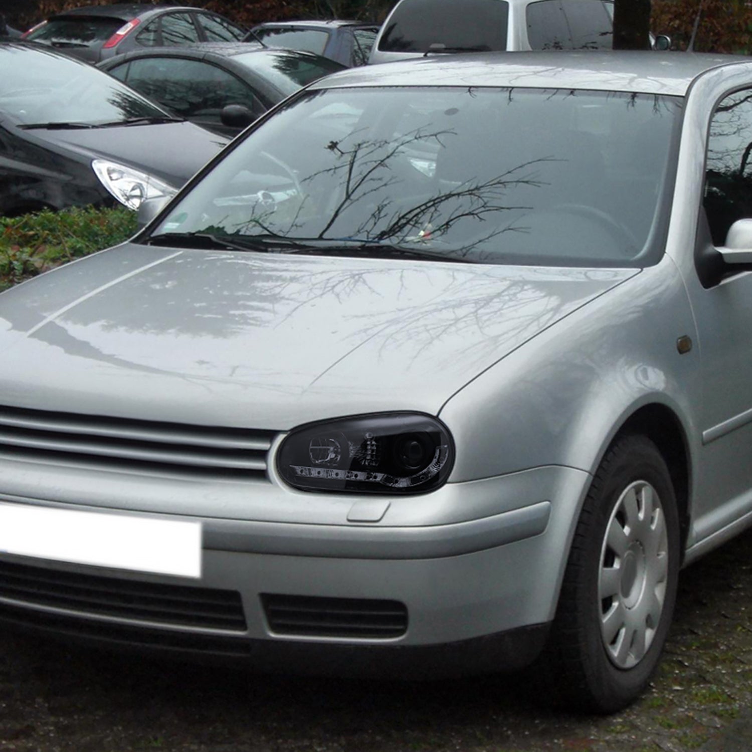 1999-2006 VW Golf Mk4 GTI/R32 Cabrio Projector Headlights R8 LED Light Smoke