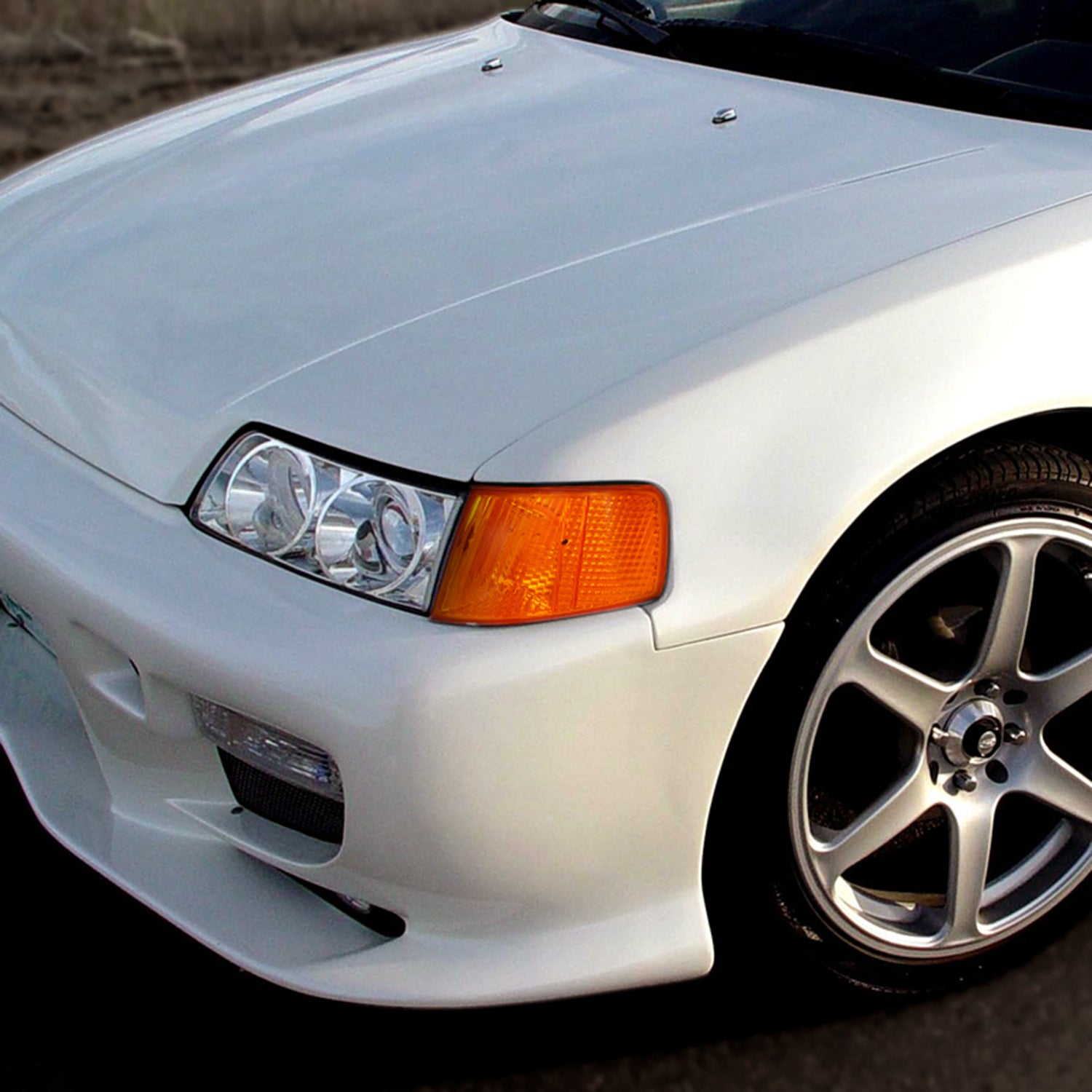 1990-1991 Honda CRX Corner Lights Chrome Housing/Amber Lens