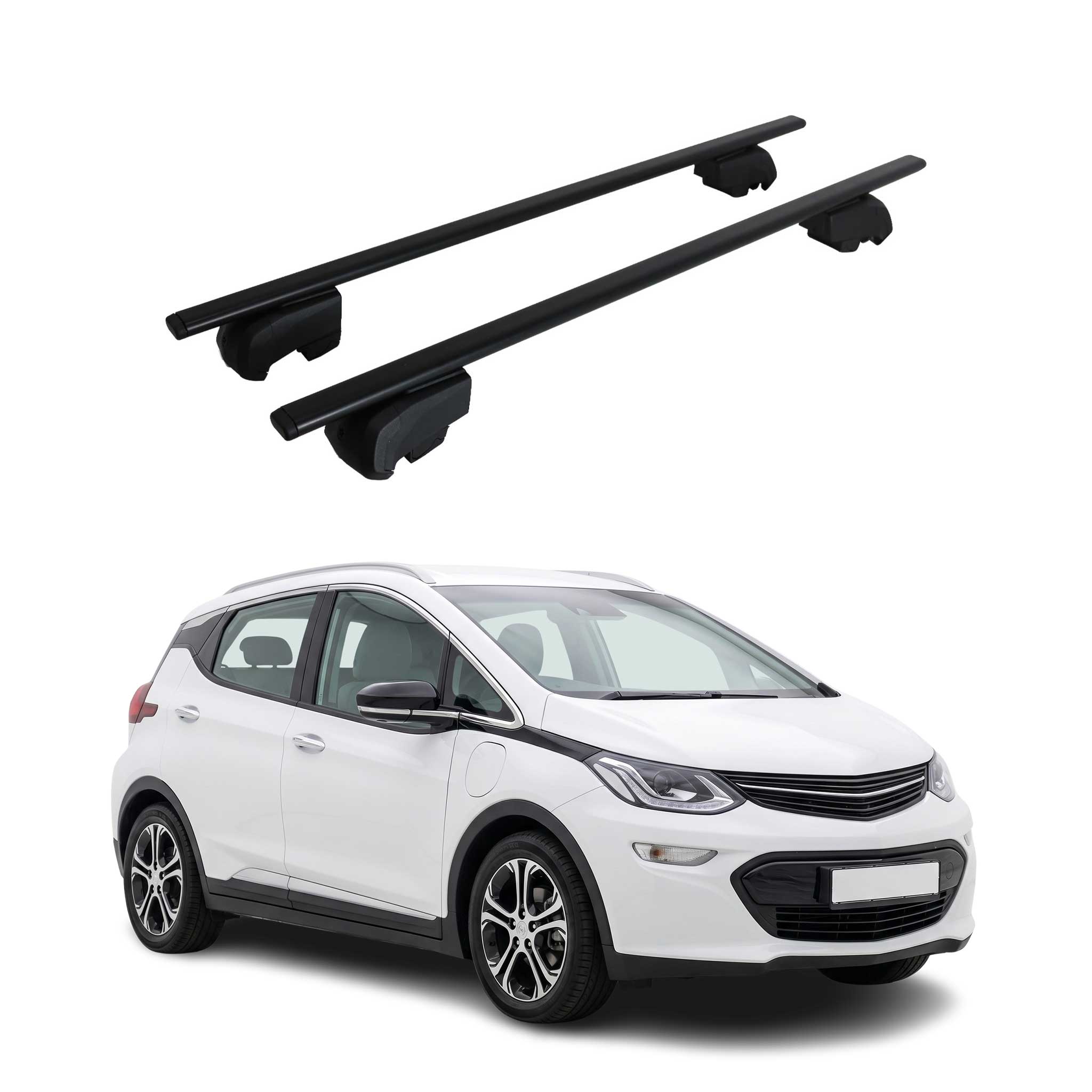 Roof Racks Cross Bars Iron for Chevrolet Bolt EV 2017-2023 Hatchback 2Pcs Black