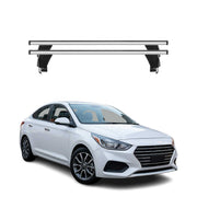 2018-2022 Hyundai Accent Sedan Roof Rack Cross Bars Silver