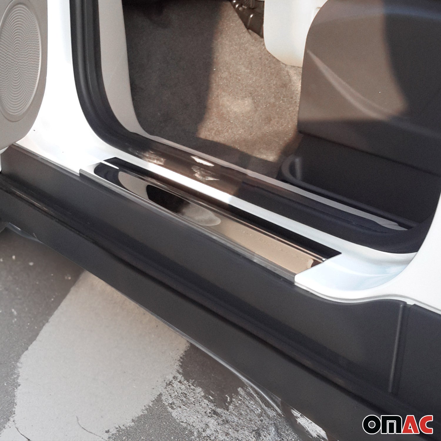 2014-2019 Ford Transit Connect Door Sill Scuff Plate Scratch Protector Stainless Steel