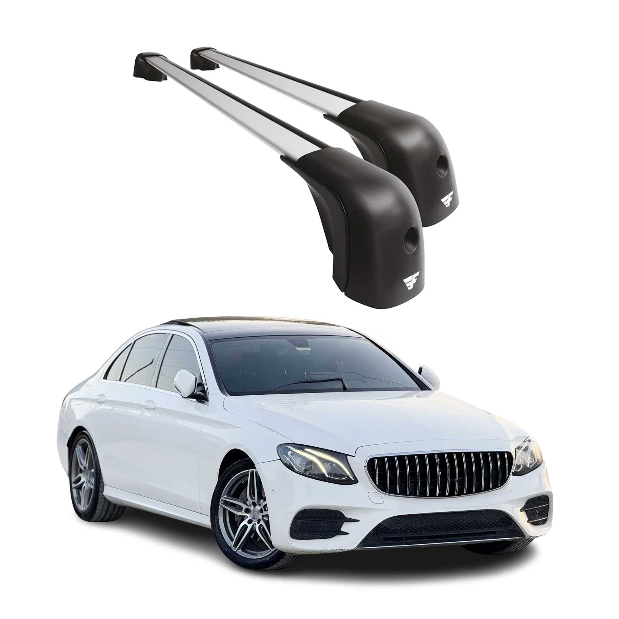 2017-2020 Mercedes E Class W213 Sedan Roof Racks Cross Bars Silver