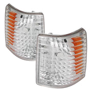 1993-1998 Jeep Grand Cherokee Corner Lights w/ Amber Reflectors Chrome/Clear