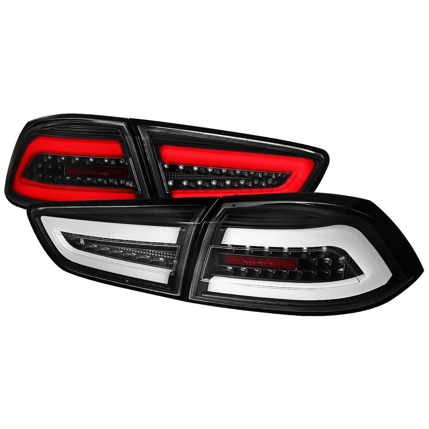 2008-2017 Mitsubishi Lancer / 2008-2015 Lancer EVO X LED Tail Lights Matt Black