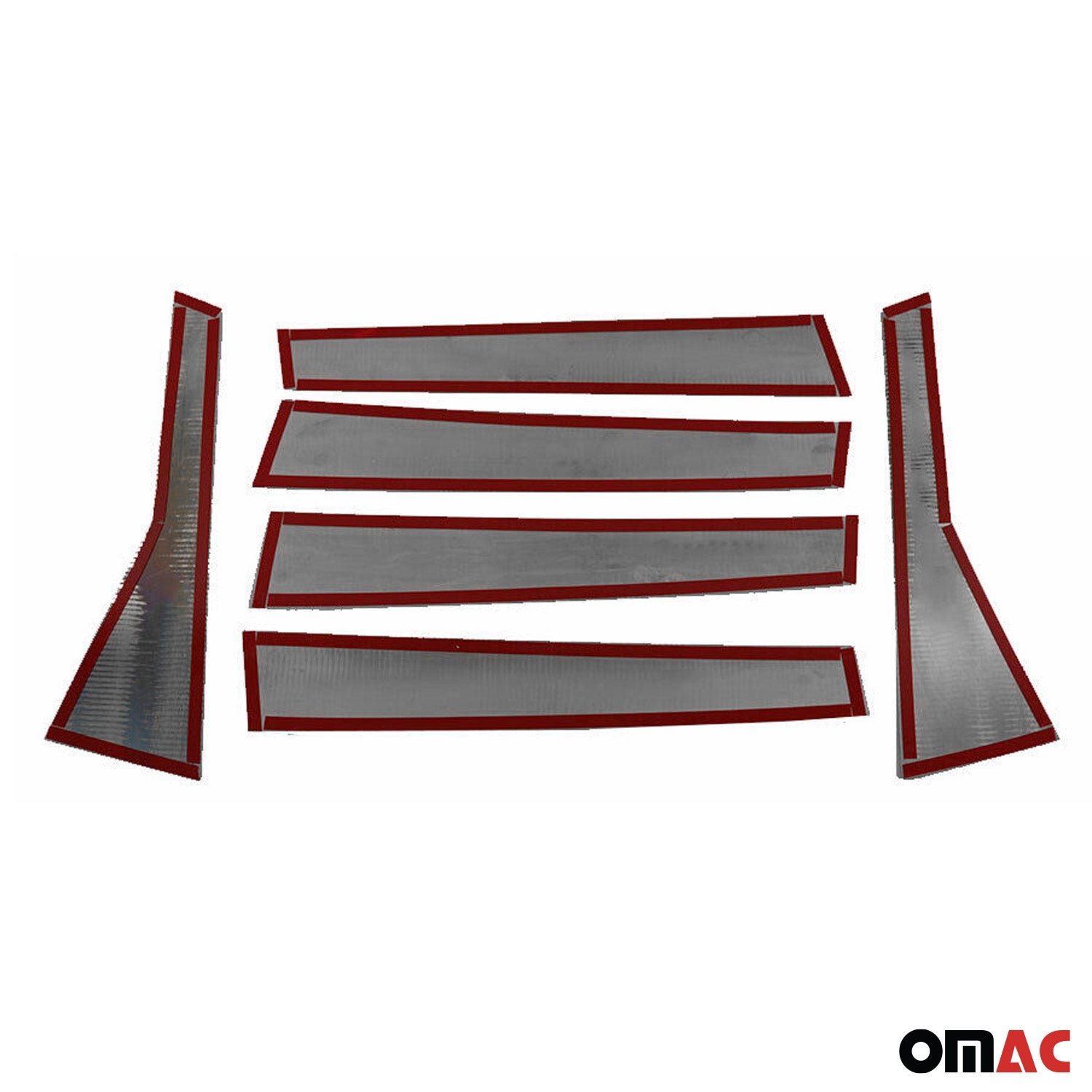 2012-2016 Honda CR-V Window B Pillar Posts Door Trim Cover Stainless Steel Dark 6x