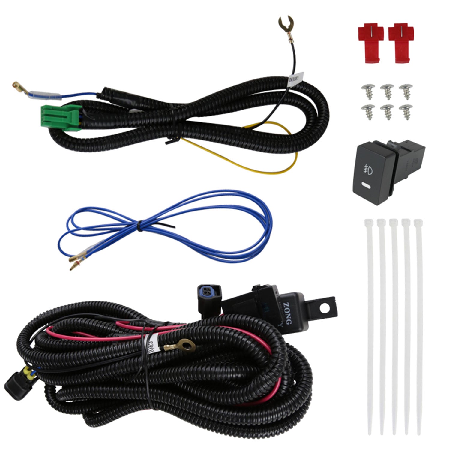 2016-2017 Honda Accord Sedan LED Fog Lights Kit Chrome Housing/Clear Lens