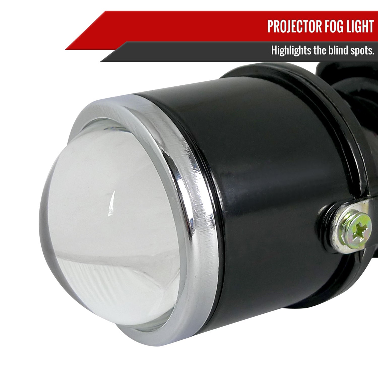 Universal 12V/55W H3 Projector Fog Lights Kit Mounting Brackets Black Metal