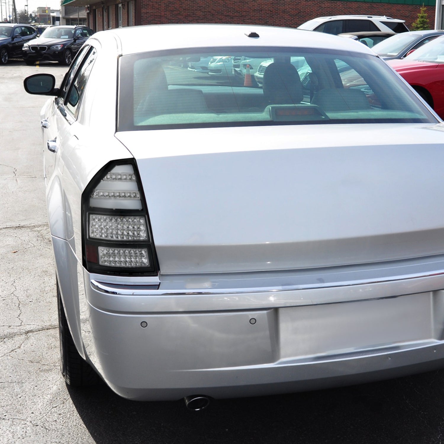 2005-2007 Chrysler 300C LED Tail Lights Matte Black Housing/Clear Lens