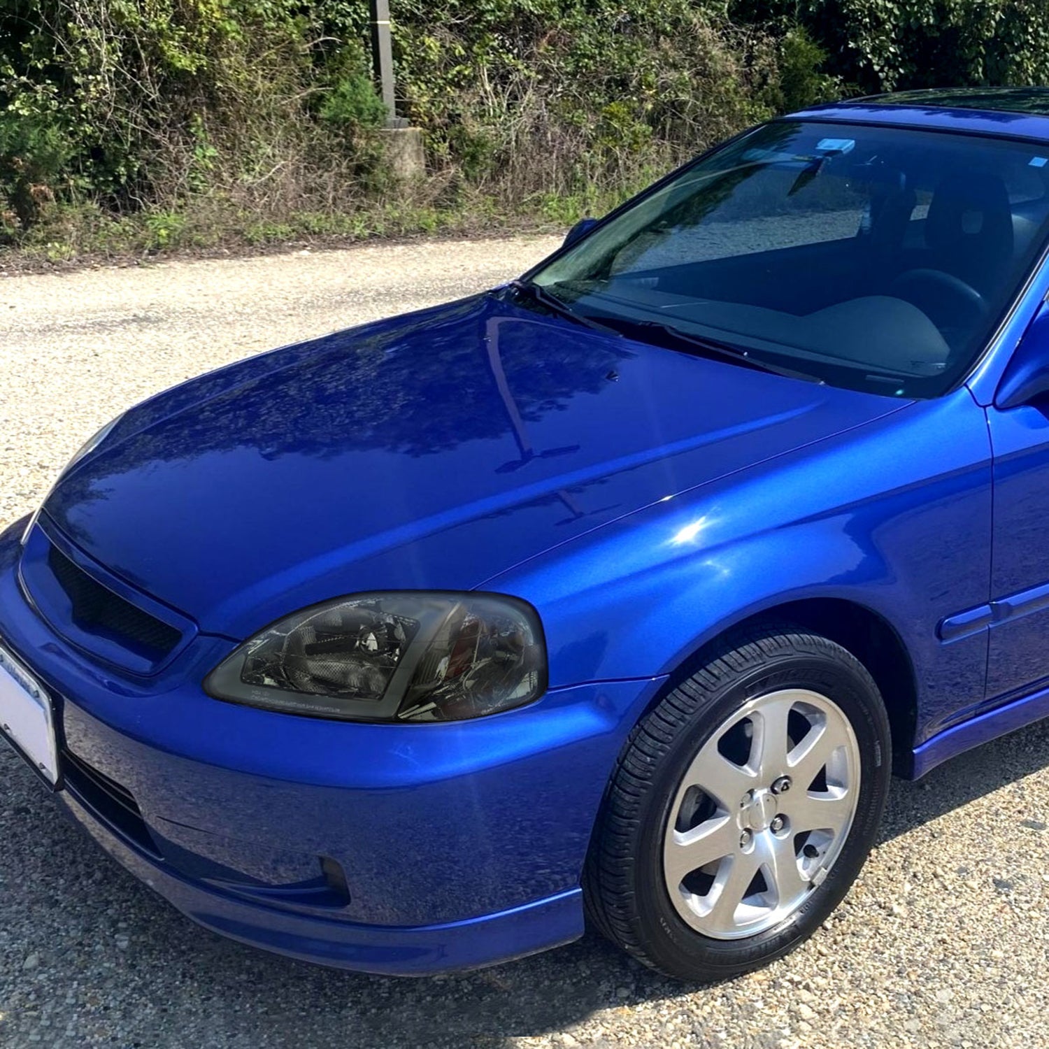 1999-2000 Honda Civic Coupe/SD LED Bar Factory Style Headlights Chrome/Smoke