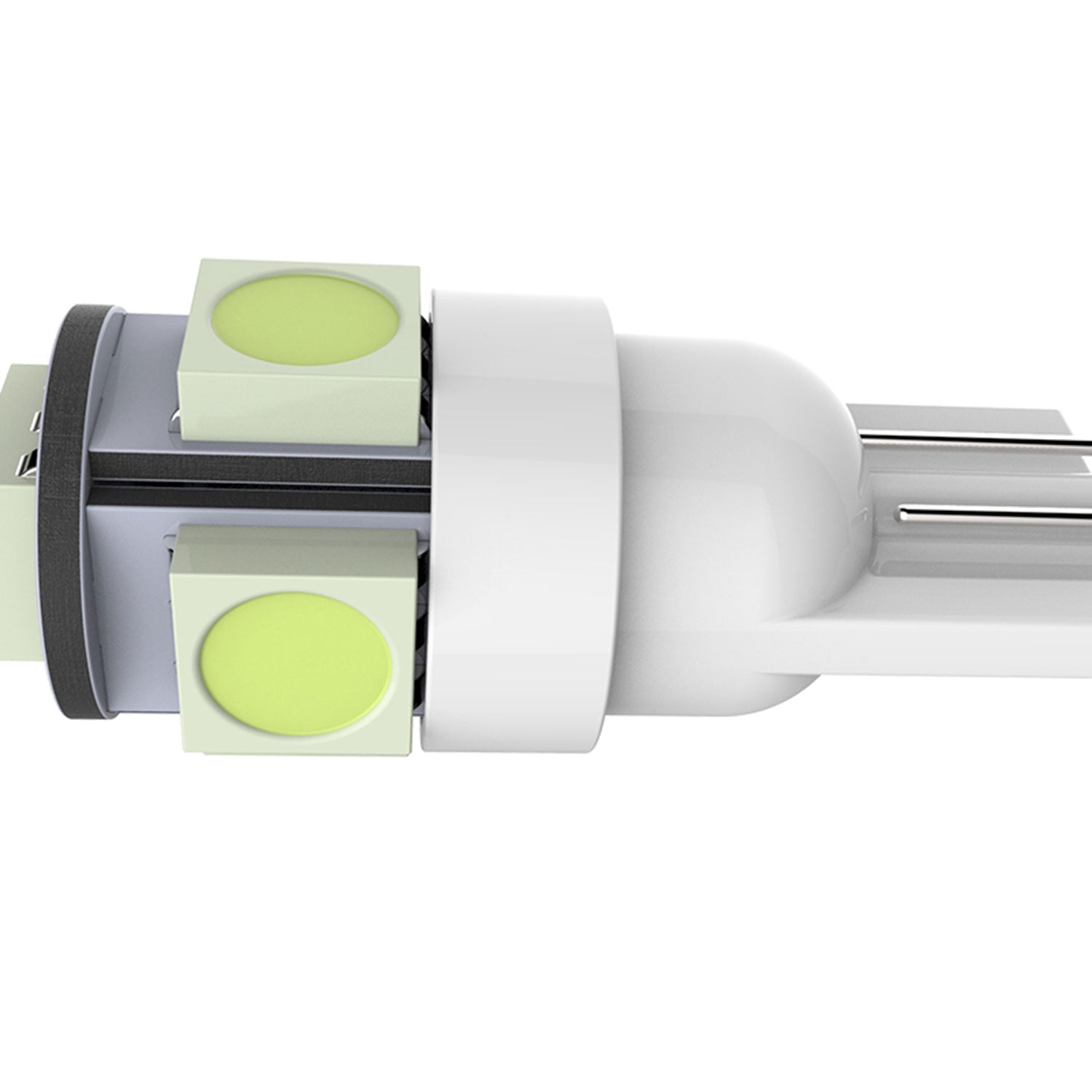 T10 5 SMD Wedge LED License Plate, Side Marker, Lamp Light Bulb - 2PC White