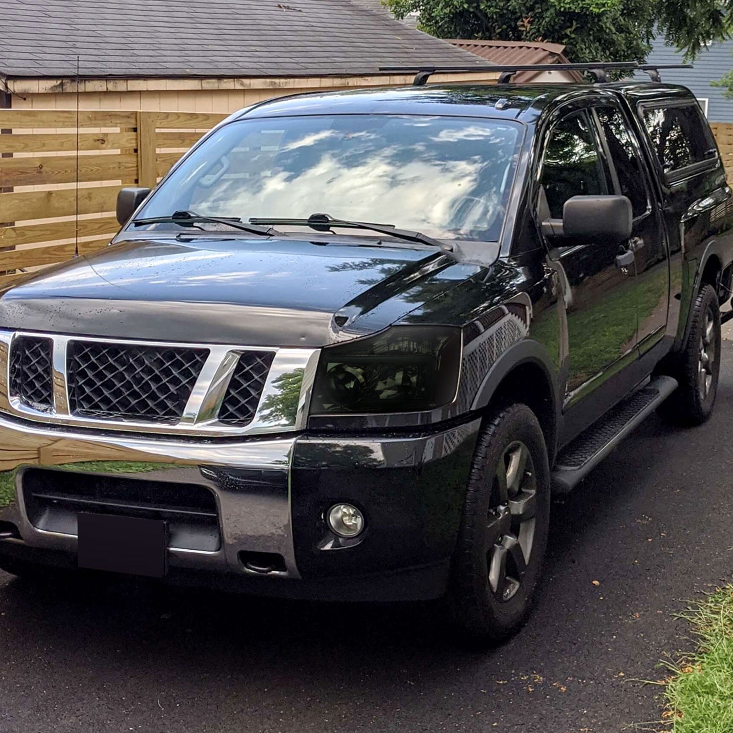 2004-2015 Nissan Titan / 04-2007 Armada LED Bar Factory Headlights Chrome/Smoke