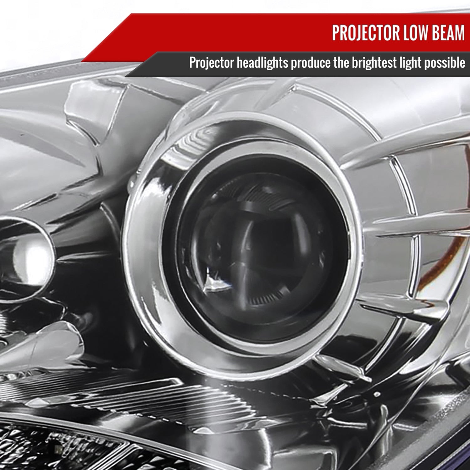 2010-2012 Hyundai Genesis Coupe Projector Headlights SMD LED Light Chrome