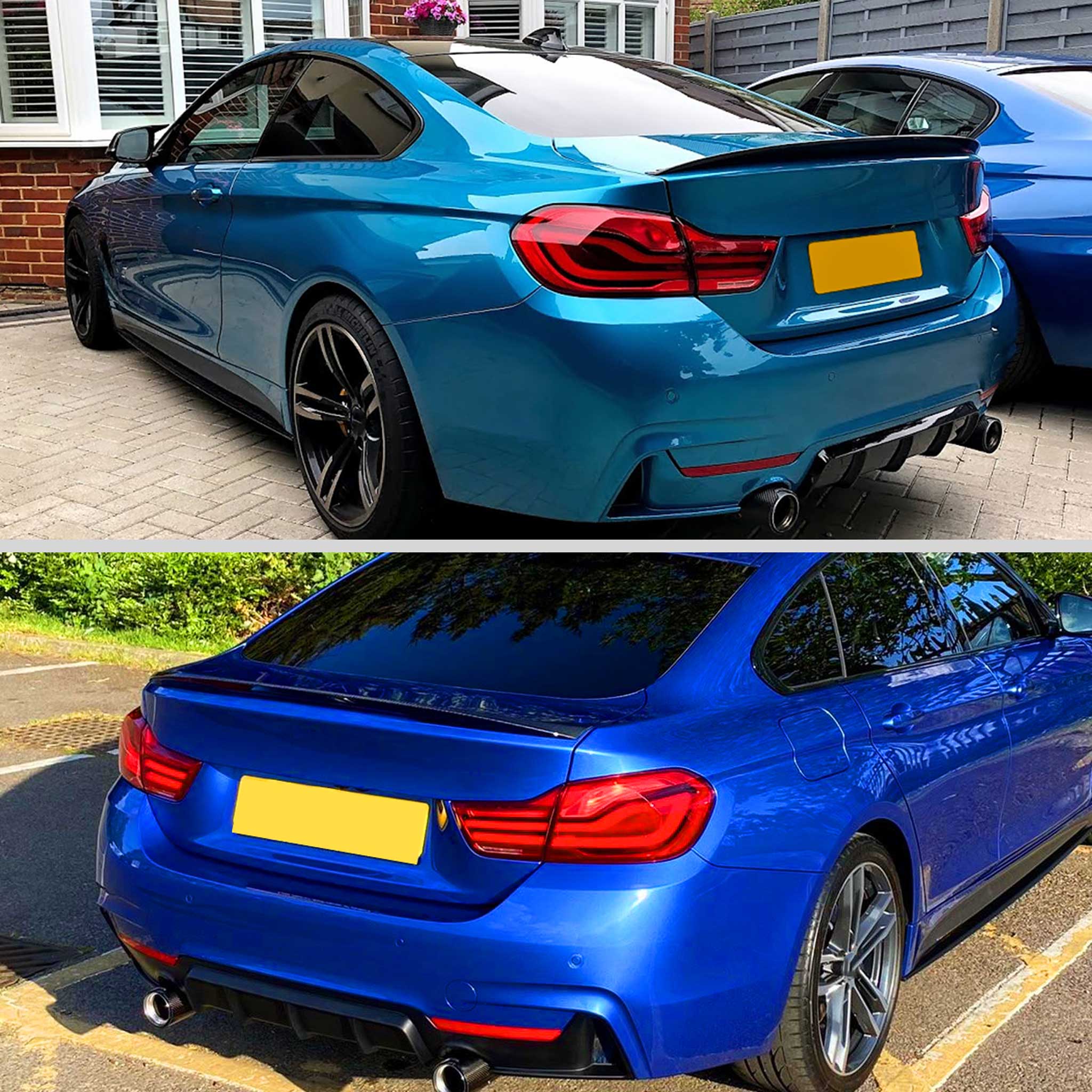 For BMW 4 Series F32 2014-2020 Trunk Lip Spoiler ABS Gloosy Black M Performance Look