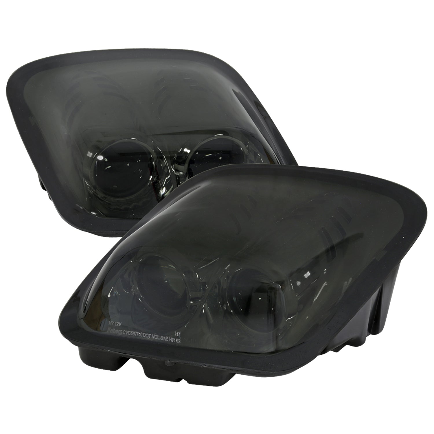 1997-2004 Chevy Corvette C5 H7 Projector Headlights Chrome/Smoke Lens