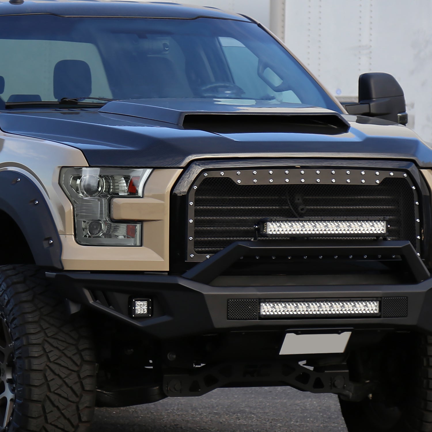 2015-2017 Ford F-150 LED Bar Projector Headlights Turn Signals Chrome / Smoked