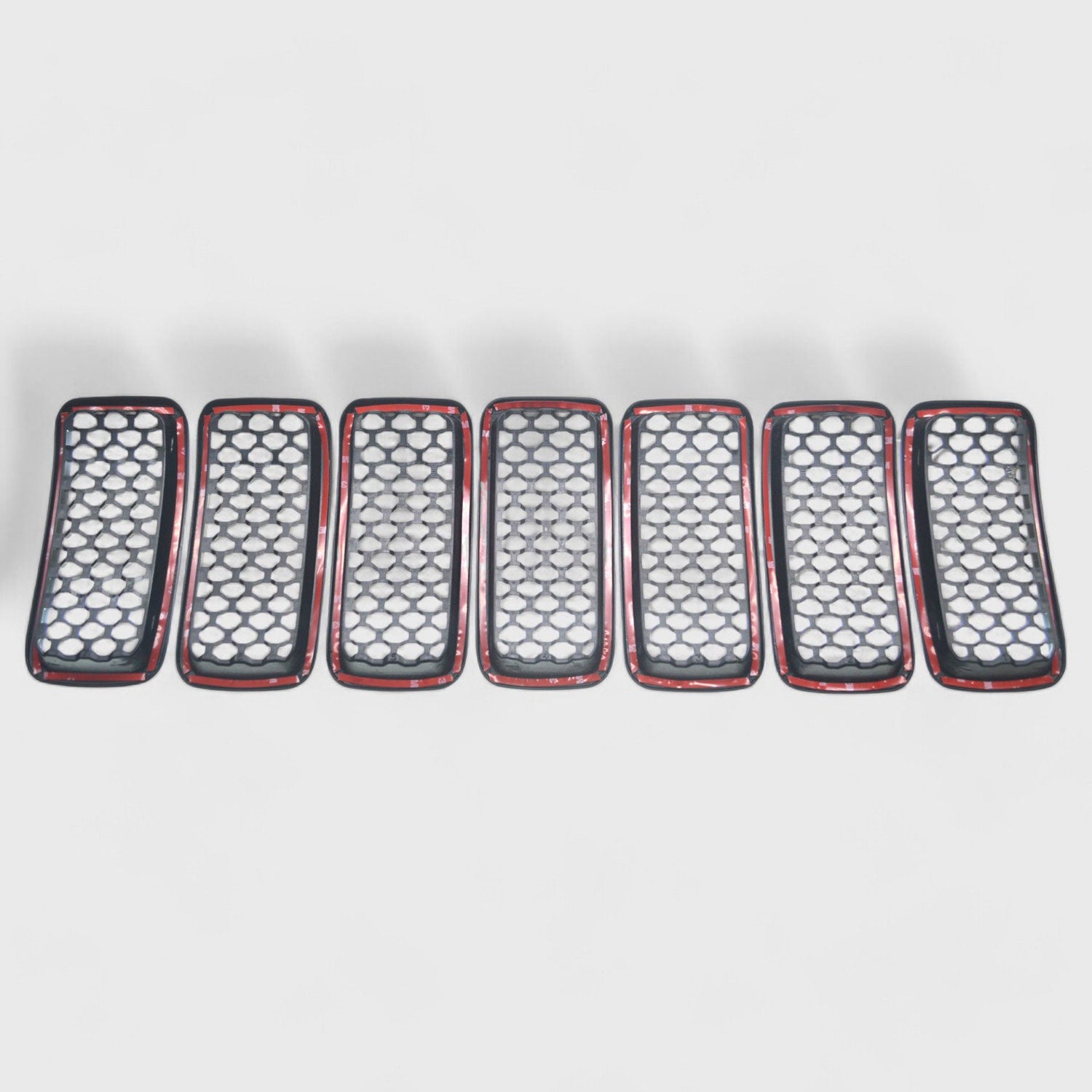 2020-2024 Jeep Renegade Grille Overlay Gloss Black 7Pcs ABS Plastic