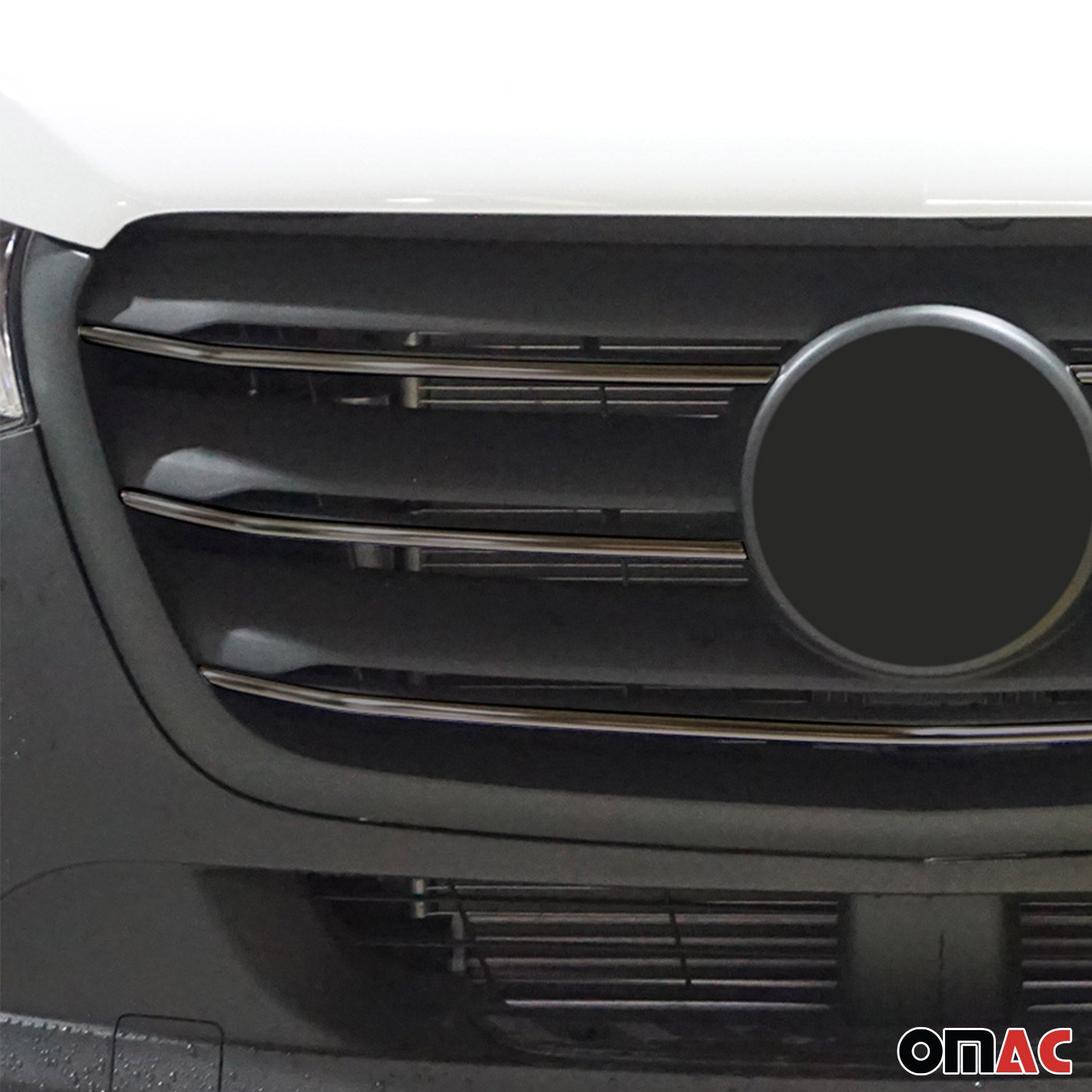 2019-2026 Mercedes Sprinter W907 910 Front Bumper Grill Trim Stainless Steel Dark 5x