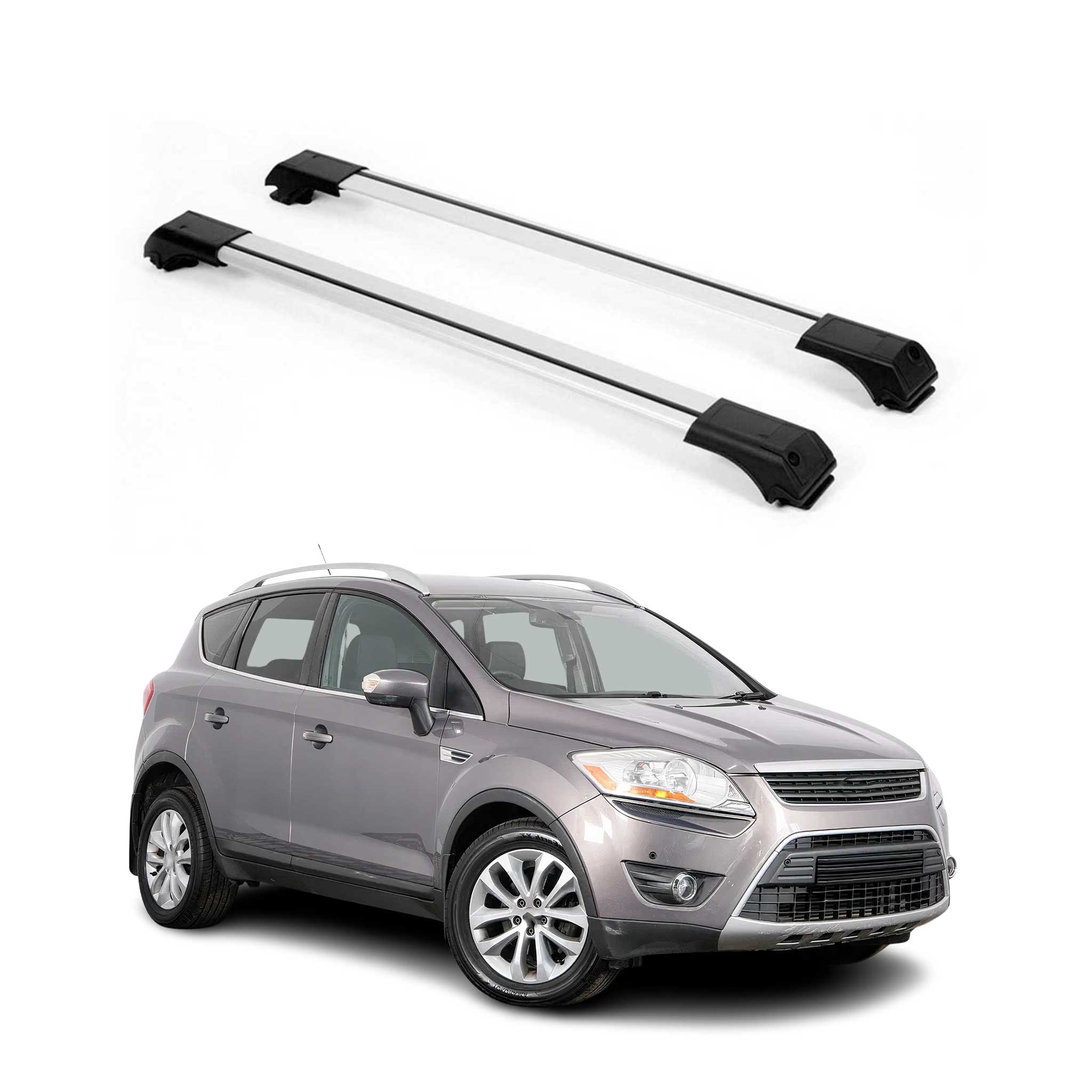 2008-2012 Ford Escape Roof Rack Cross Bars Silver