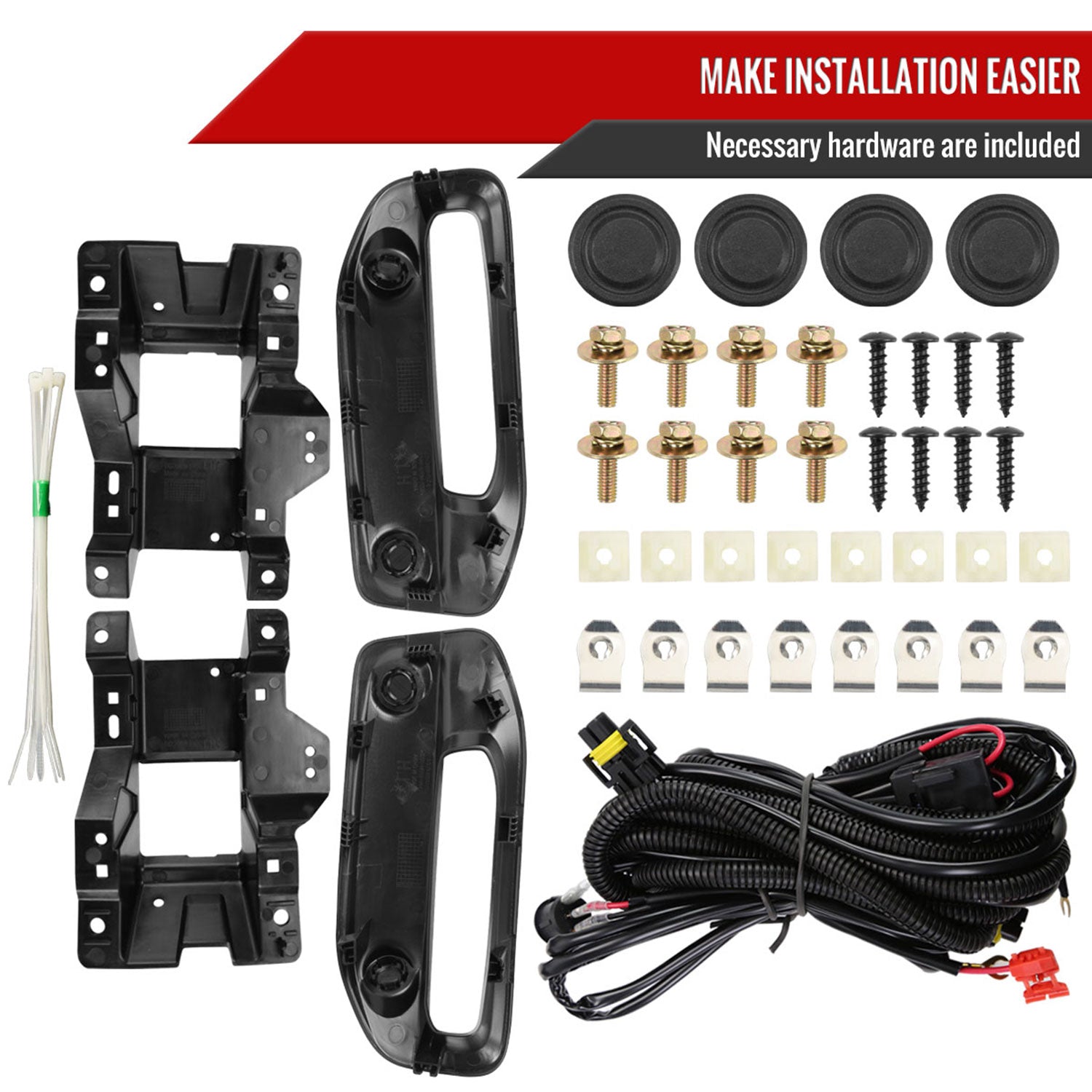 2019-2023 Dodge RAM 2500/3500 LED Fog Lights Kit Chrome Housing/Clear Lens