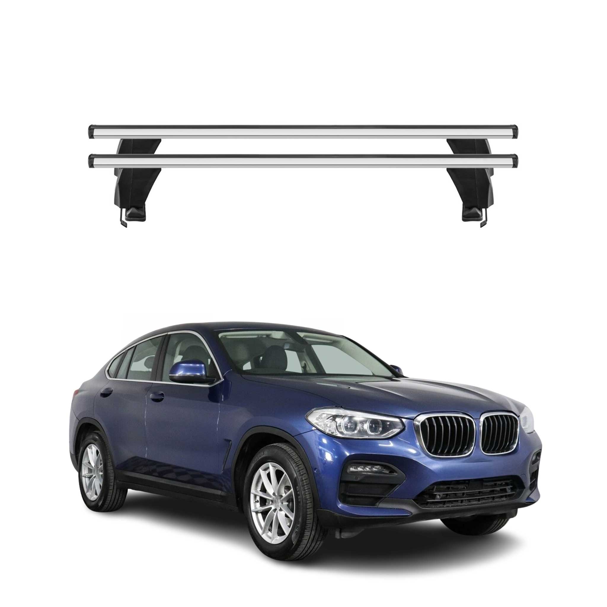 2019-2025 BMW X4 G02 2.gen Roof Rack Cross Bars Silver
