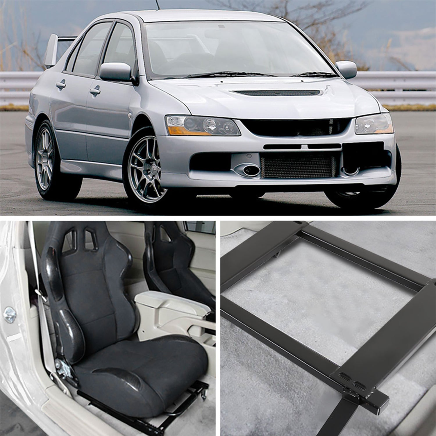 2002-2006 Mitsubishi Lancer/Evo 7/8/CT9A Tensile Racing Seat Mounting Brackets