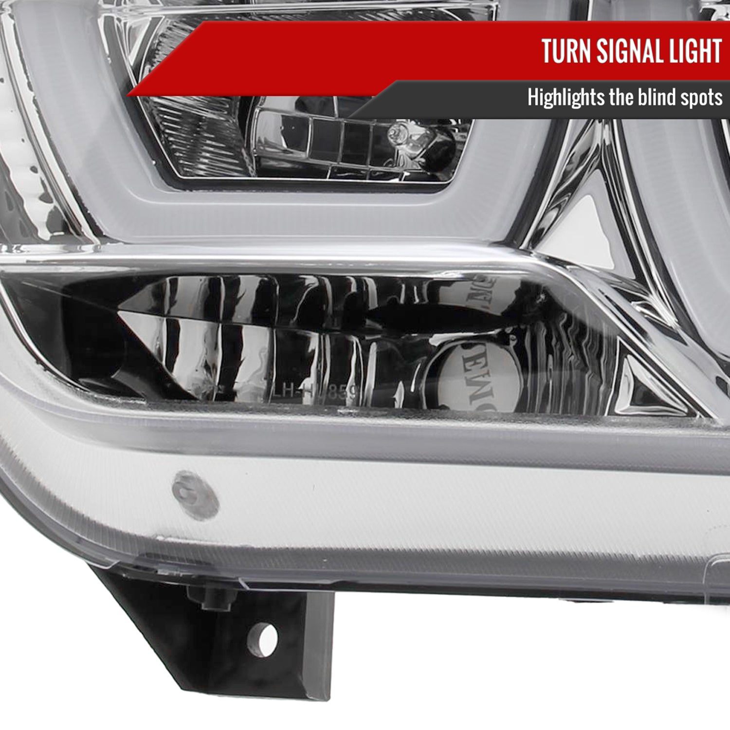 2011-2014 Dodge Charger Dual LED U-Bar Projector Headlights Chrome/Clear Lens